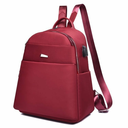 Oxford Cloth Fashion Casual Backpack With USB Port