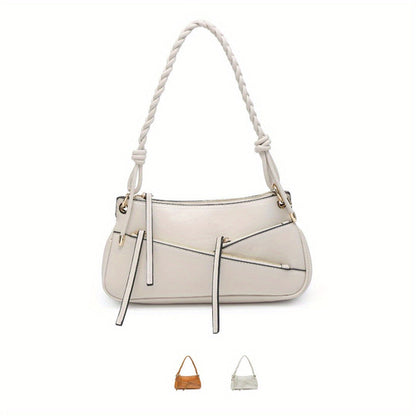 Small Shoulder Bag Unique Handmade Woven Handle