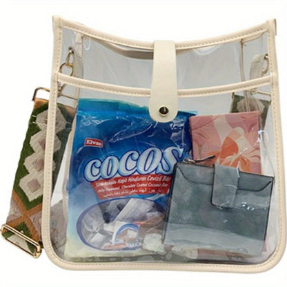 Small Crossbody Bag Transparent PVC Clear Purse Stadium Approved for