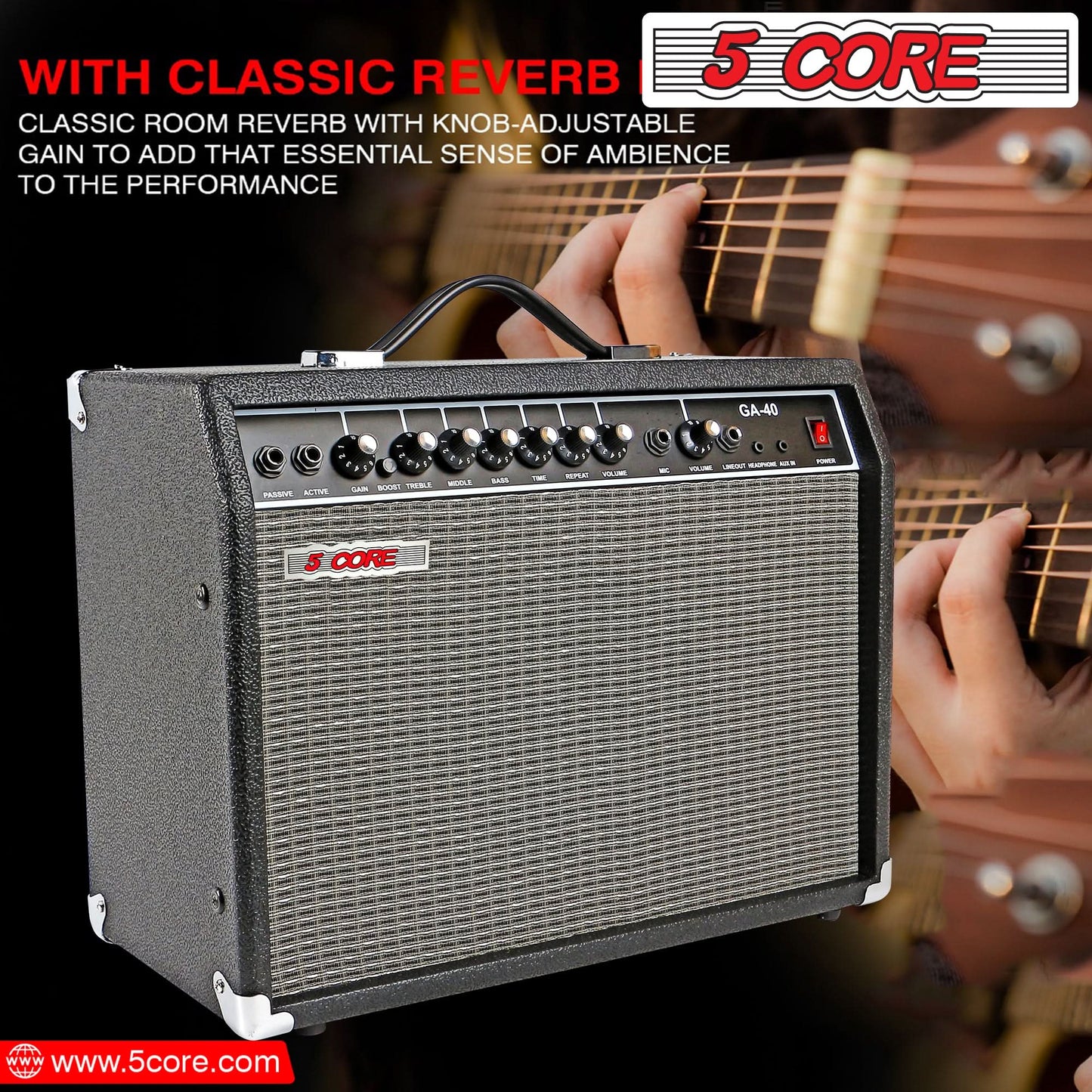 5 Core Guitar Amp For Electric Bass Acoustic Portable Amplifier