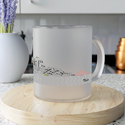 Pacific Ocean Frosted Glass Mug