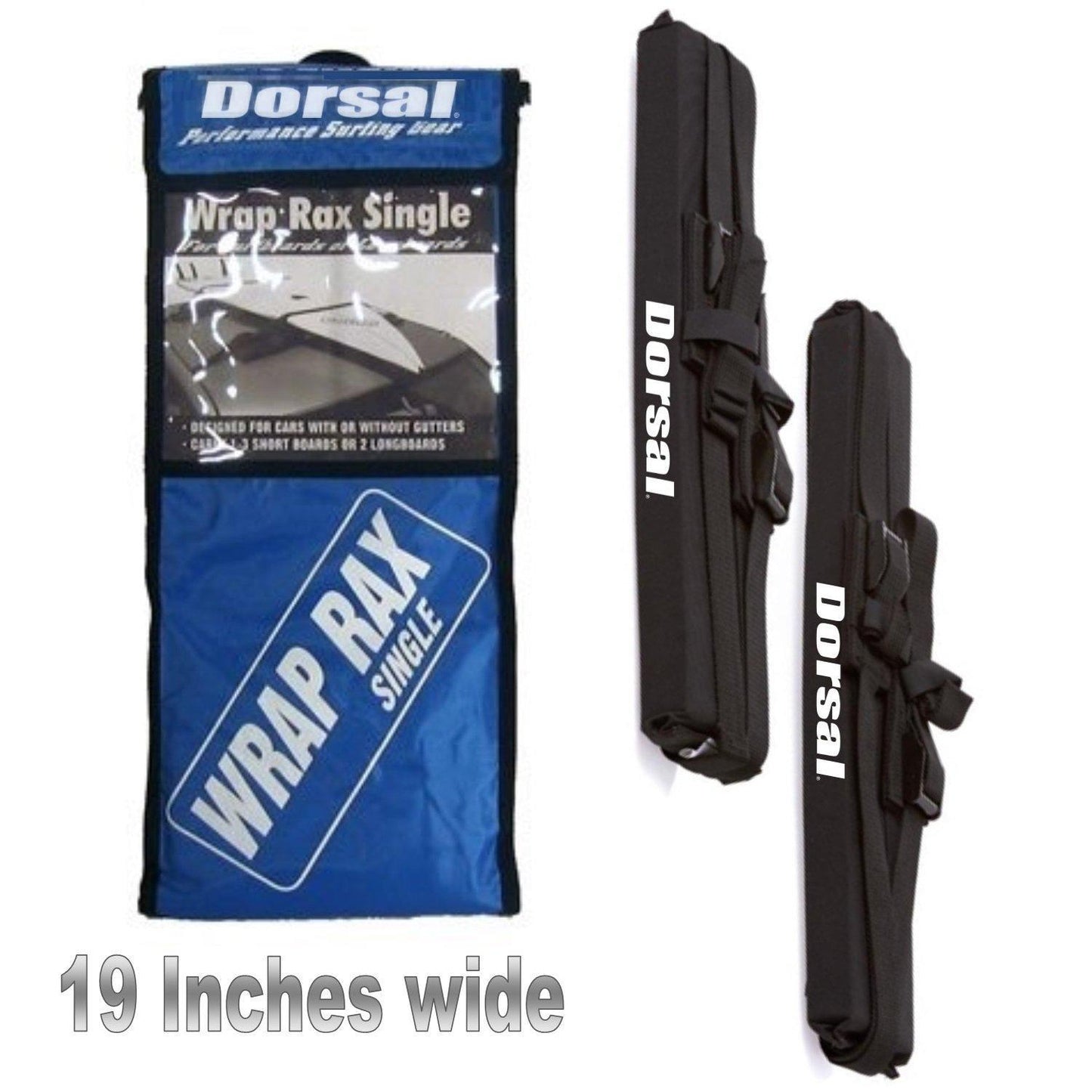 DORSAL Deluxe Wrap-Rax Surf and Snow Soft Roof Rack Pads Straps 19