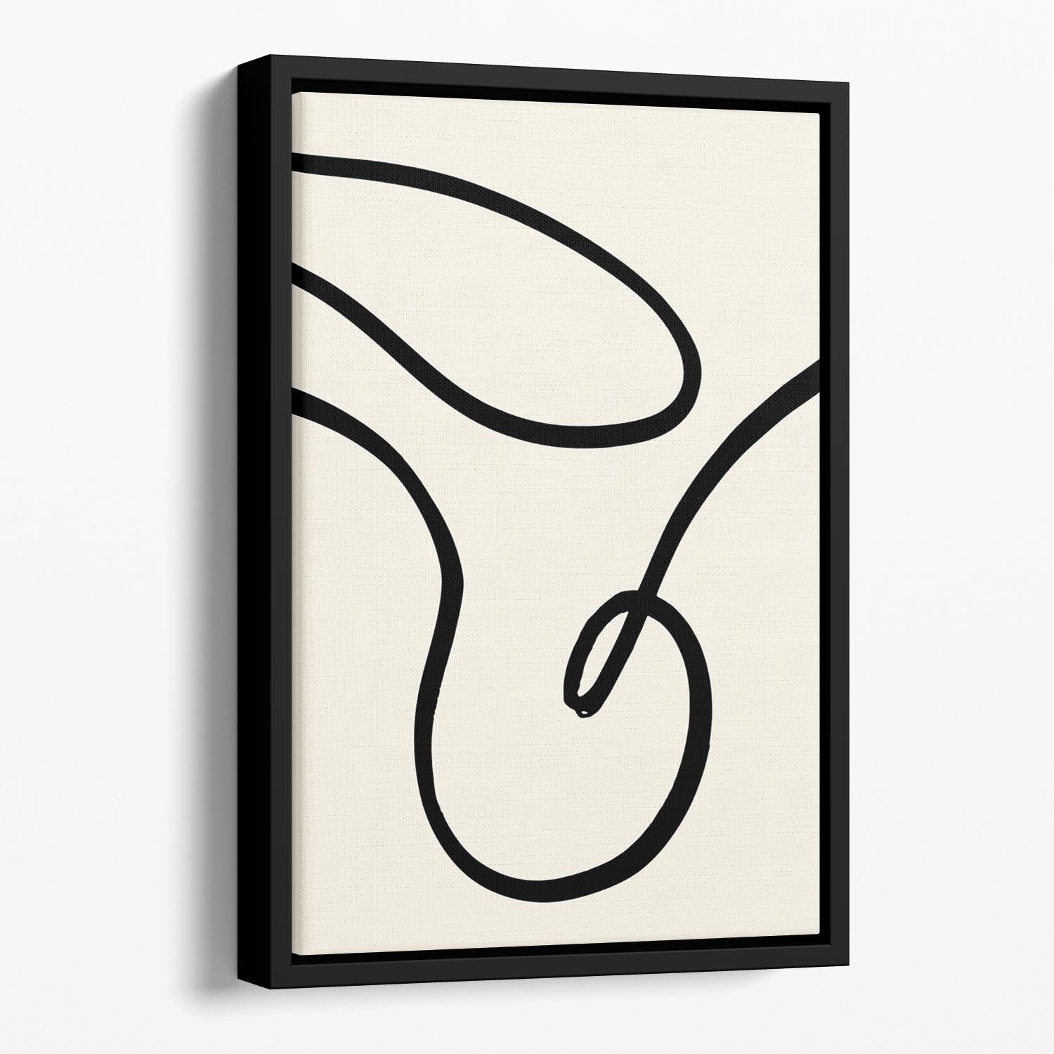 Black Lines 02 Floating Framed Canvas Main image