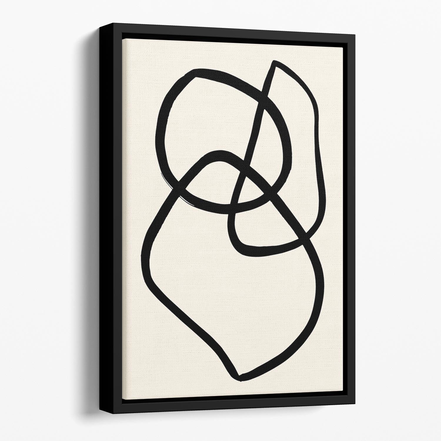 Black Lines 03 Floating Framed Canvas Main image