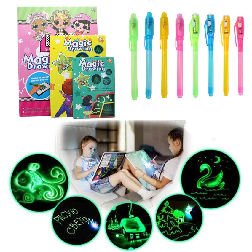 1PC A5 LED Luminous Drawing Board Graffiti Doodle