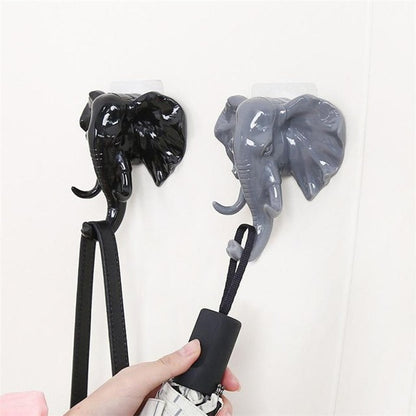 1PC Elephant Head Wall Hanger Storage Keys Hat Bag