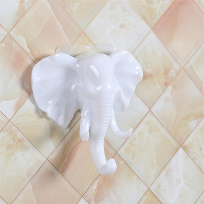 1PC Elephant Head Wall Hanger Storage Keys Hat Bag