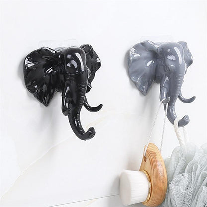 1PC Elephant Head Wall Hanger Storage Keys Hat Bag