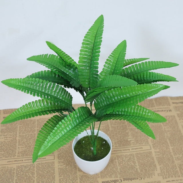 Artificial Persian Grass Plastic Fern Plant Fake Secondary image
