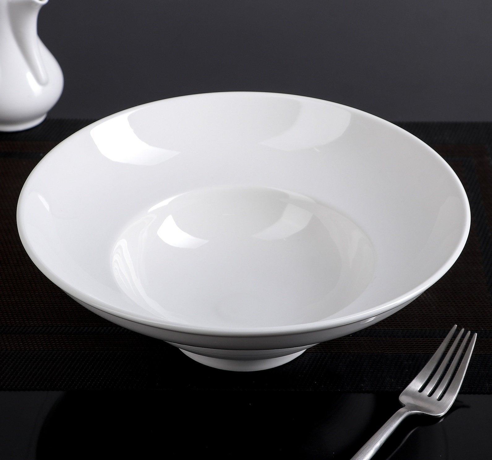 White Deep Salad or Soup Plate 9.75" inch | 16 Fl Oz | Main image