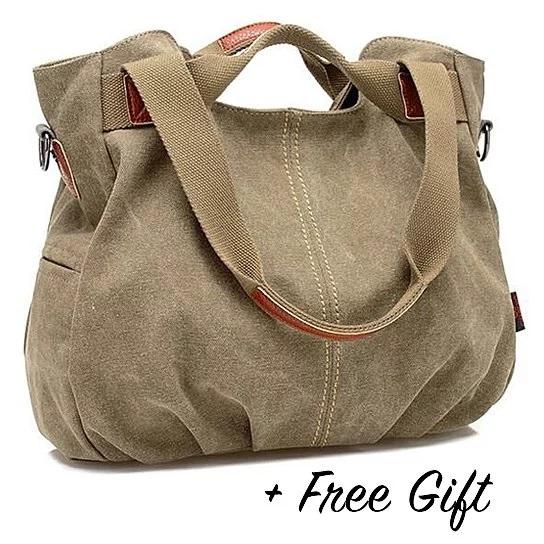 Canvas Satchel Handbag with Free RFID Case in 7 Colors - DUPLICATE