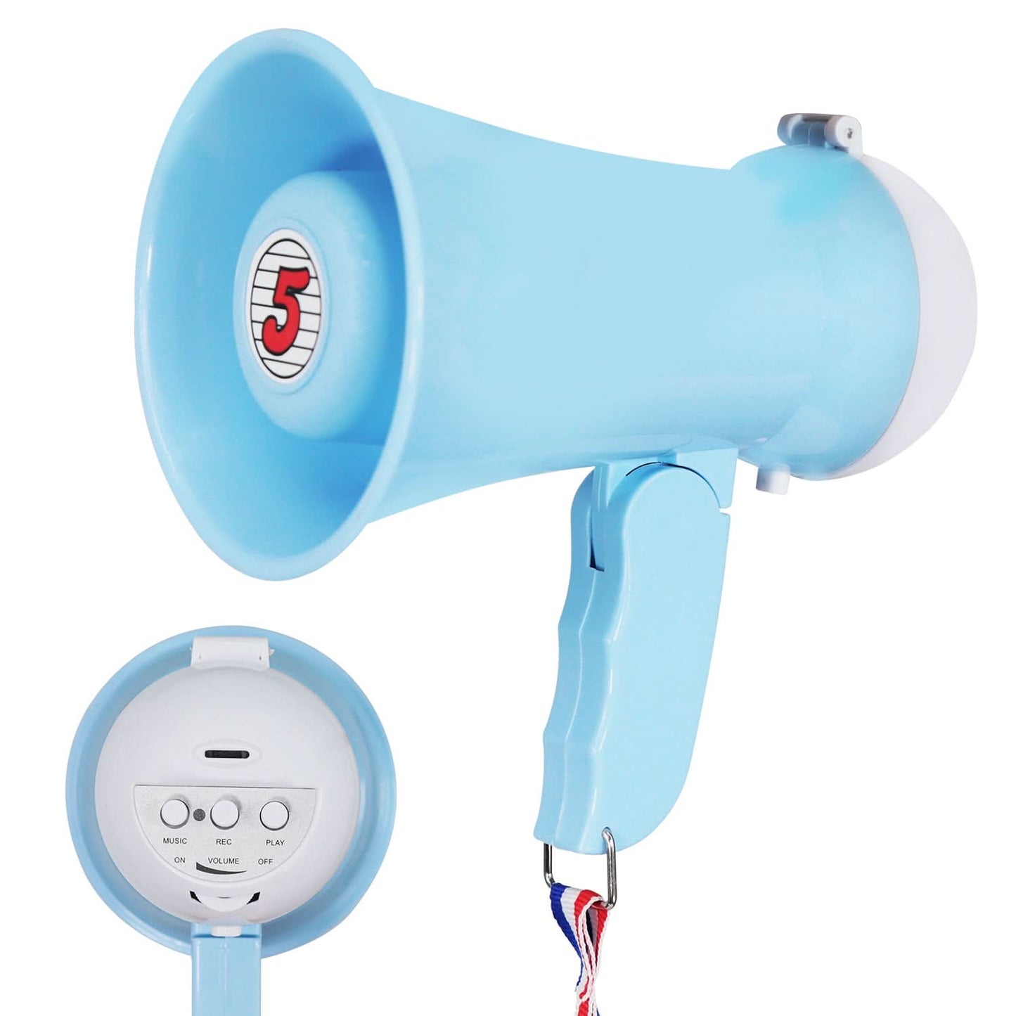 5 Core Megaphone Bullhorn Speaker 15W Mini Battery Power Bull horn w