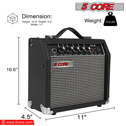 5 Core Guitar Amp For Electric Bass Acoustic Portable Amplifier
