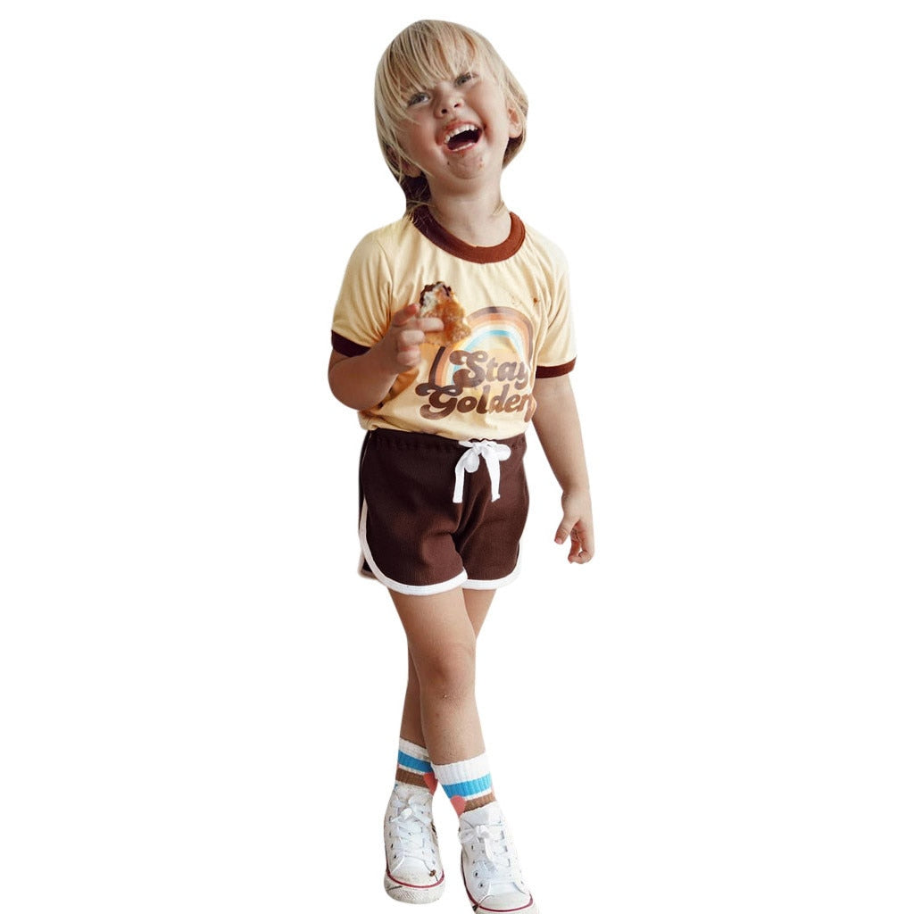 2019 Boys Clothes Toddler Baby Short Sleeve Letter Secondary image