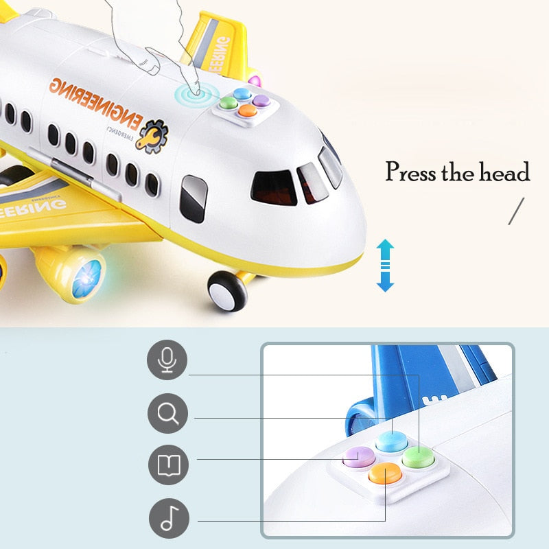 2020 Music Story Simulation Track Inertia Children's Toy Aircraft