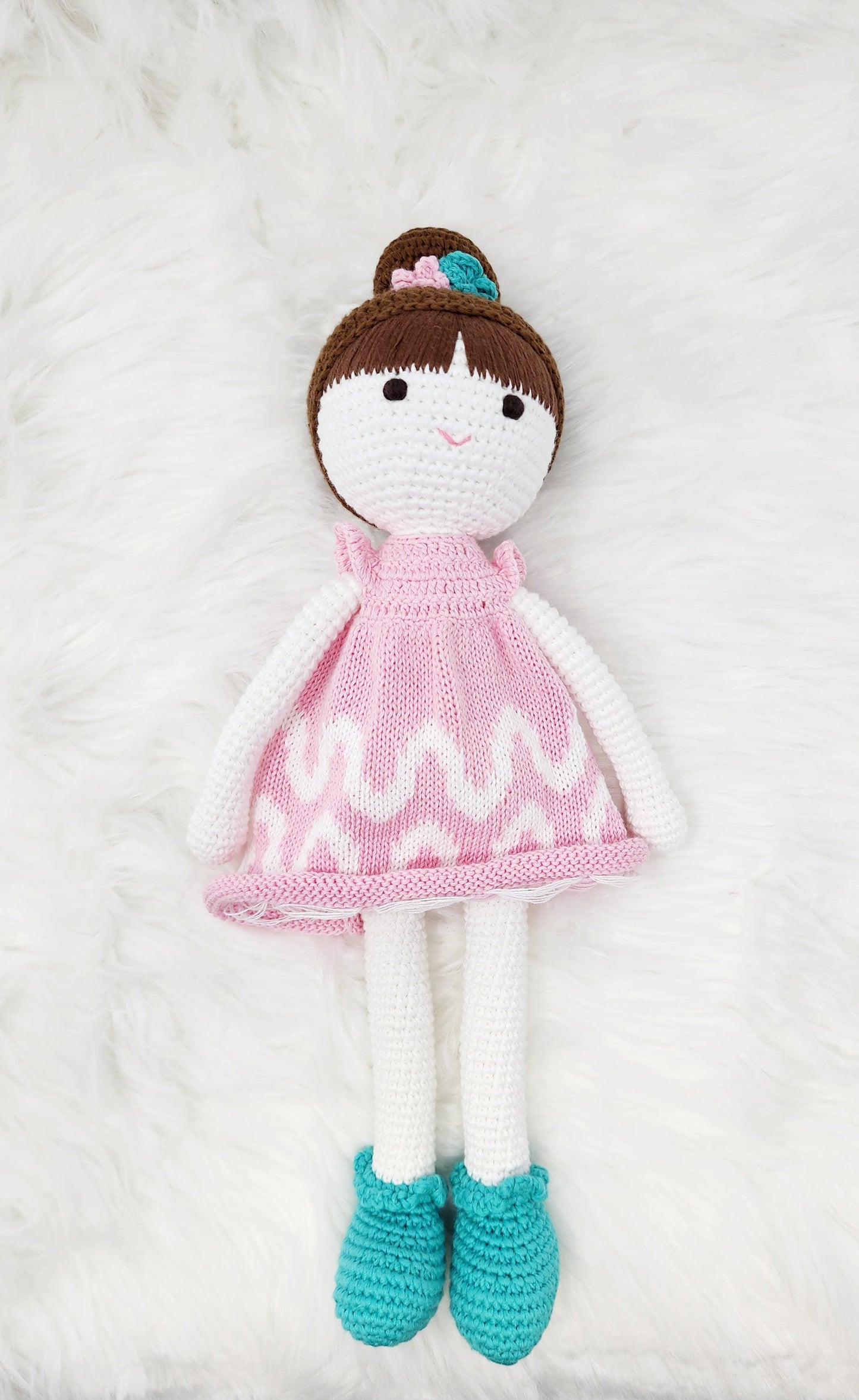 Crochet Baby Girl Doll, Amigurumi Large Girl Stuffs Toys, Gift for