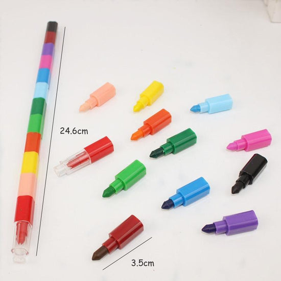 AMZER 18 PCS Creative Children Drawing Educational Building Blocks Toy