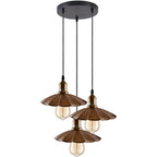 Stylish Copper 3 Pendant Light Fixture Umbrella Design~1482