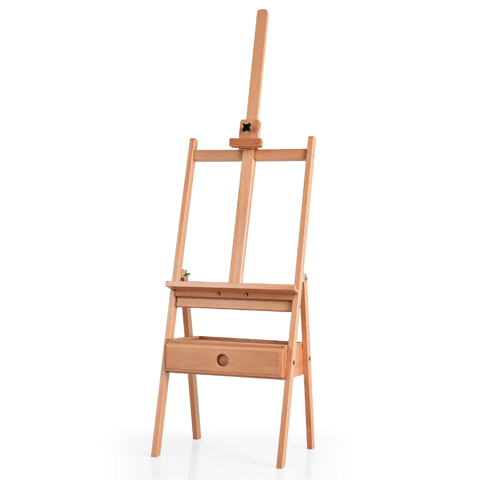 Wooden Artist Easel Beech Stand with Adjustable Holder and Drawer Main image
