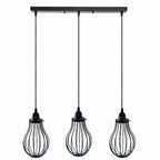 Retro Industrial Black Indoor Hanging Adjustable Pendant Light Big