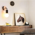 Retro Vintage Industrial Wood Wall Sconce Light Loft Rustic Lamp Light