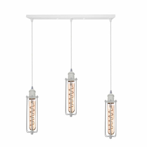 Industrial White colour Wire Cage Shade 3 Head  Pendant Light~3400