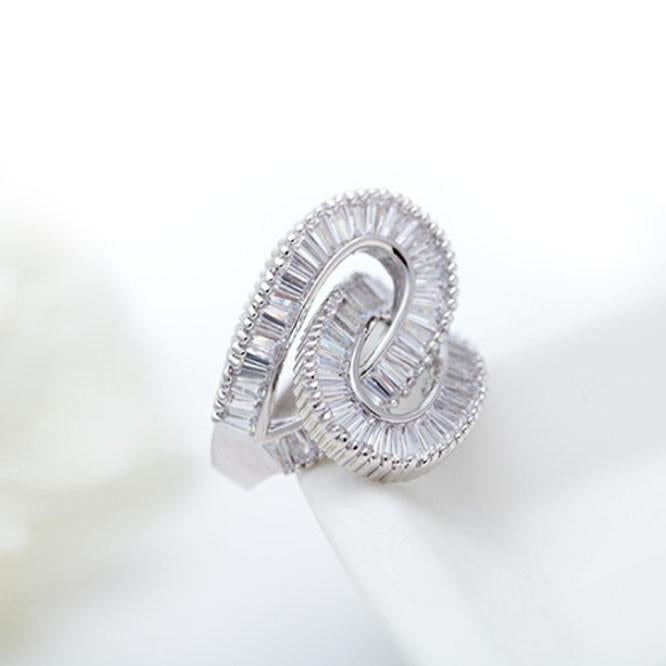 Together Forever Baguette Ring 2 Infinity Loops In 1