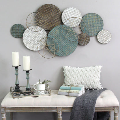 Textured Metal Plate Wall Decor