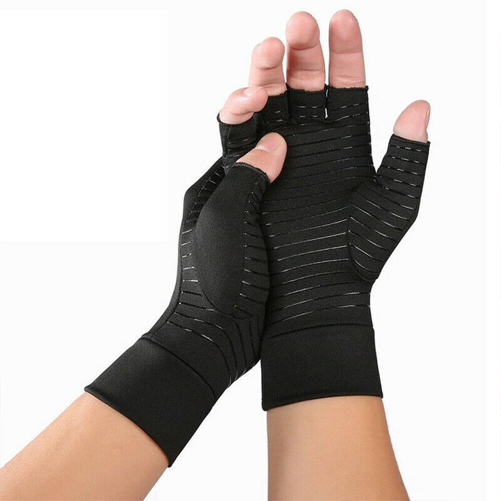 Compression Arthritis Glove Unisex Joint Pain Relief Half Finger Brace