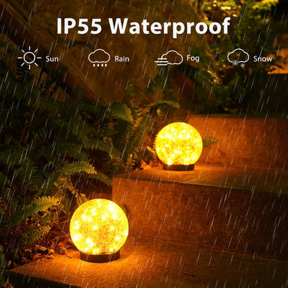 WM Solarera 2 Pcs Waterproof Outdoor Decorative Globe Solar Lights