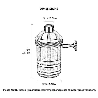 E27 Screw Vintage Switch Bulb Holder Industrial Antique Retro Edison