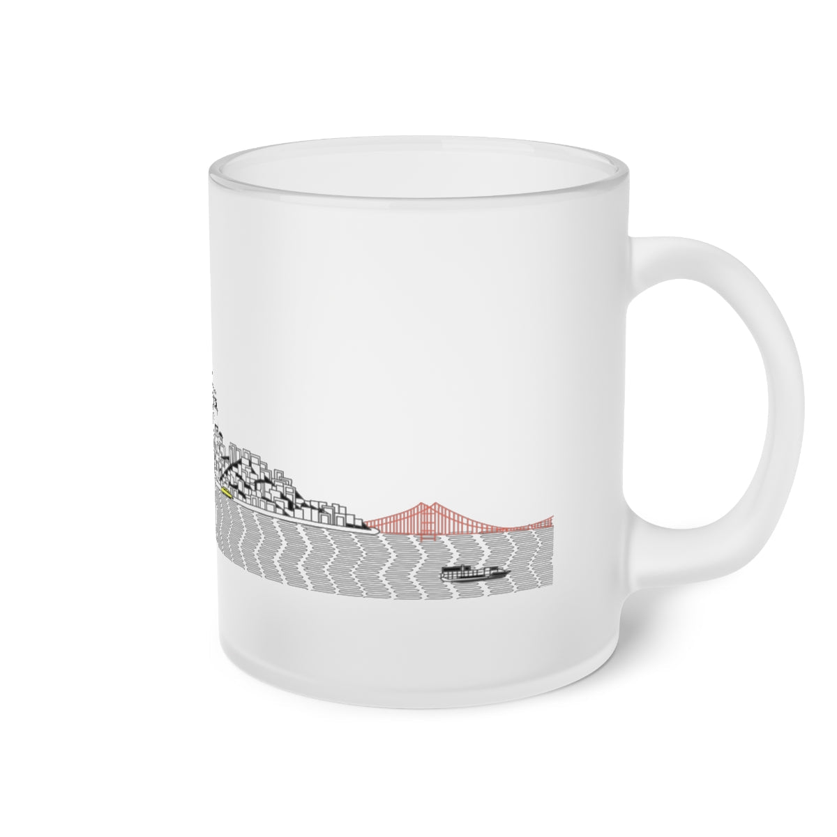 Pacific Ocean Frosted Glass Mug