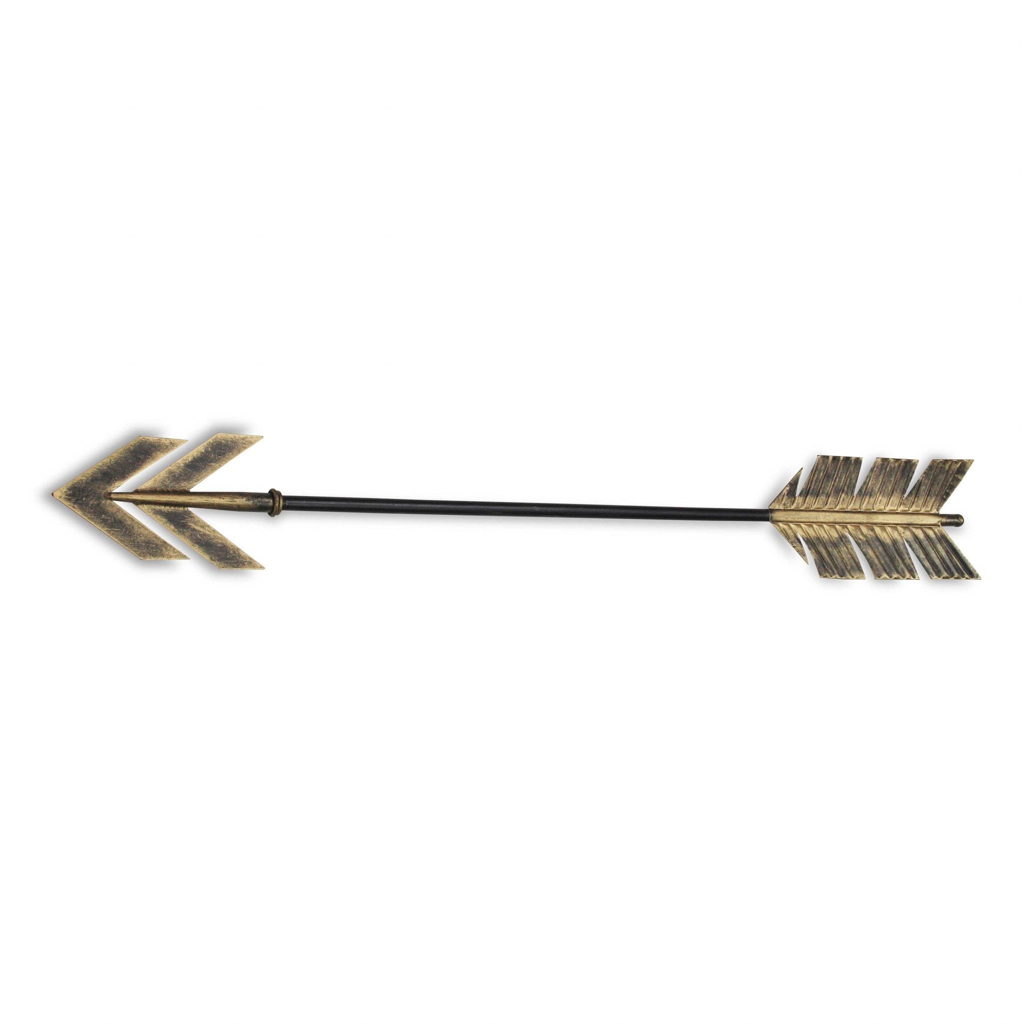 Black and Burnished Gold Metal Arrow Wall Decor Main image