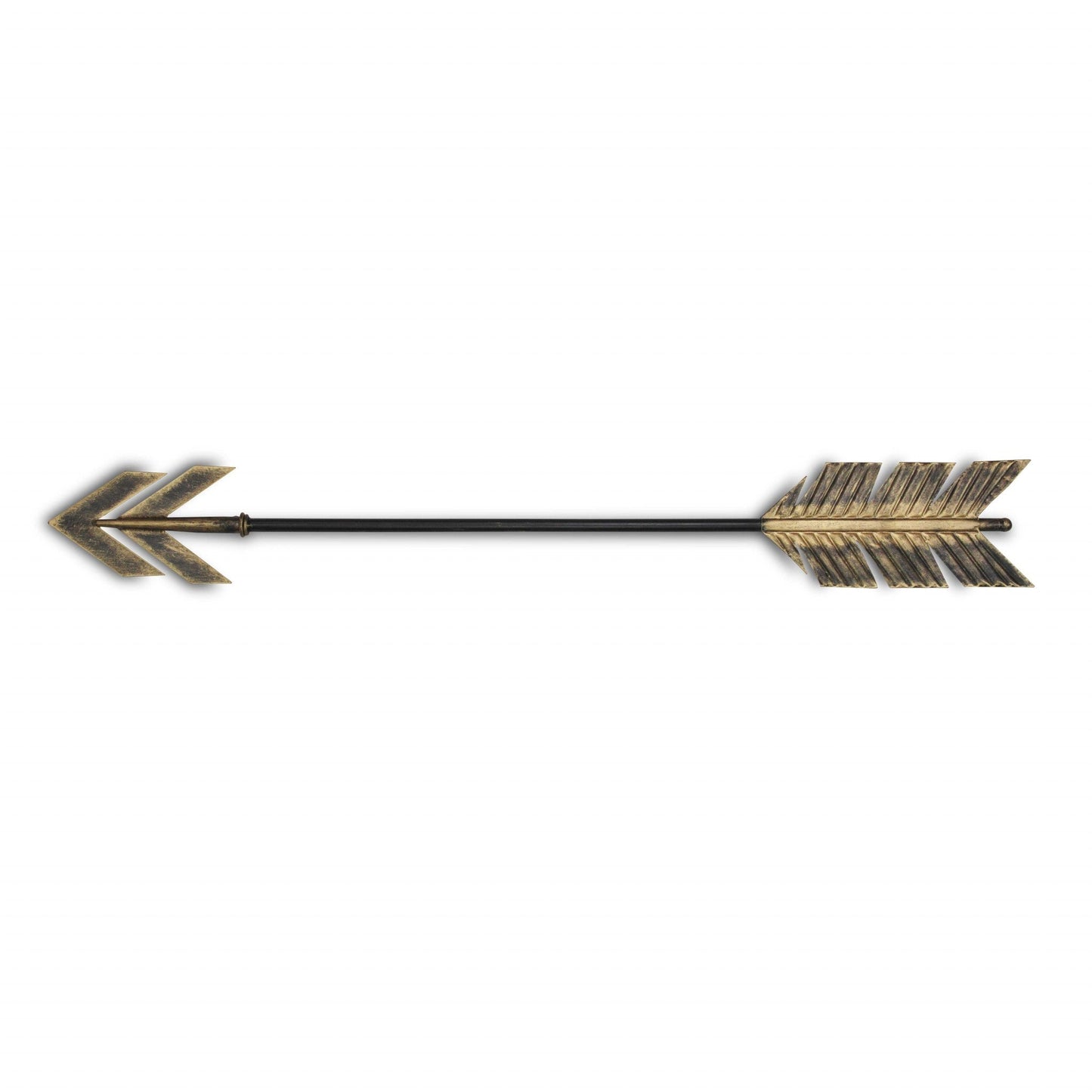 Black and Burnished Gold Metal Arrow Wall Decor