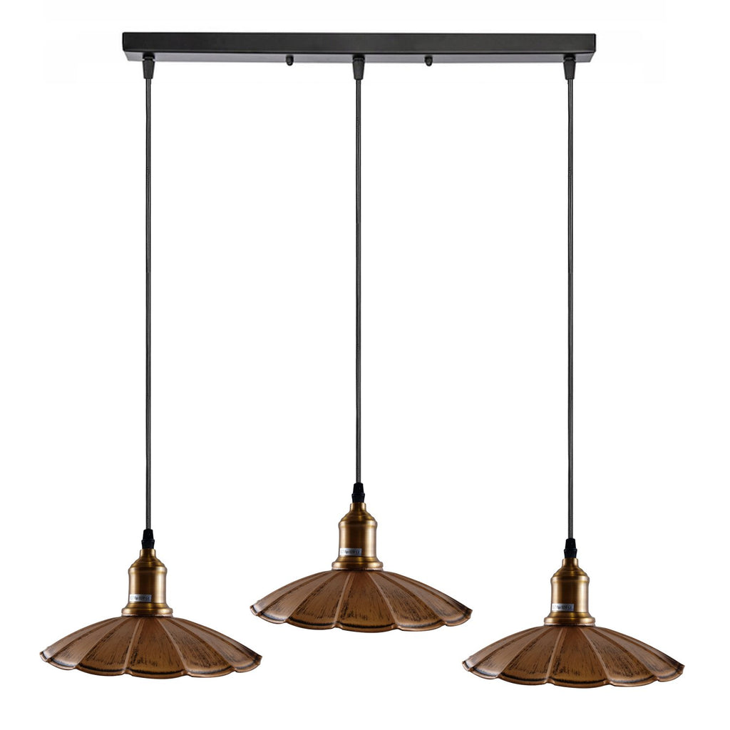 Stylish Copper 3 Pendant Light Fixture Umbrella Design~1482