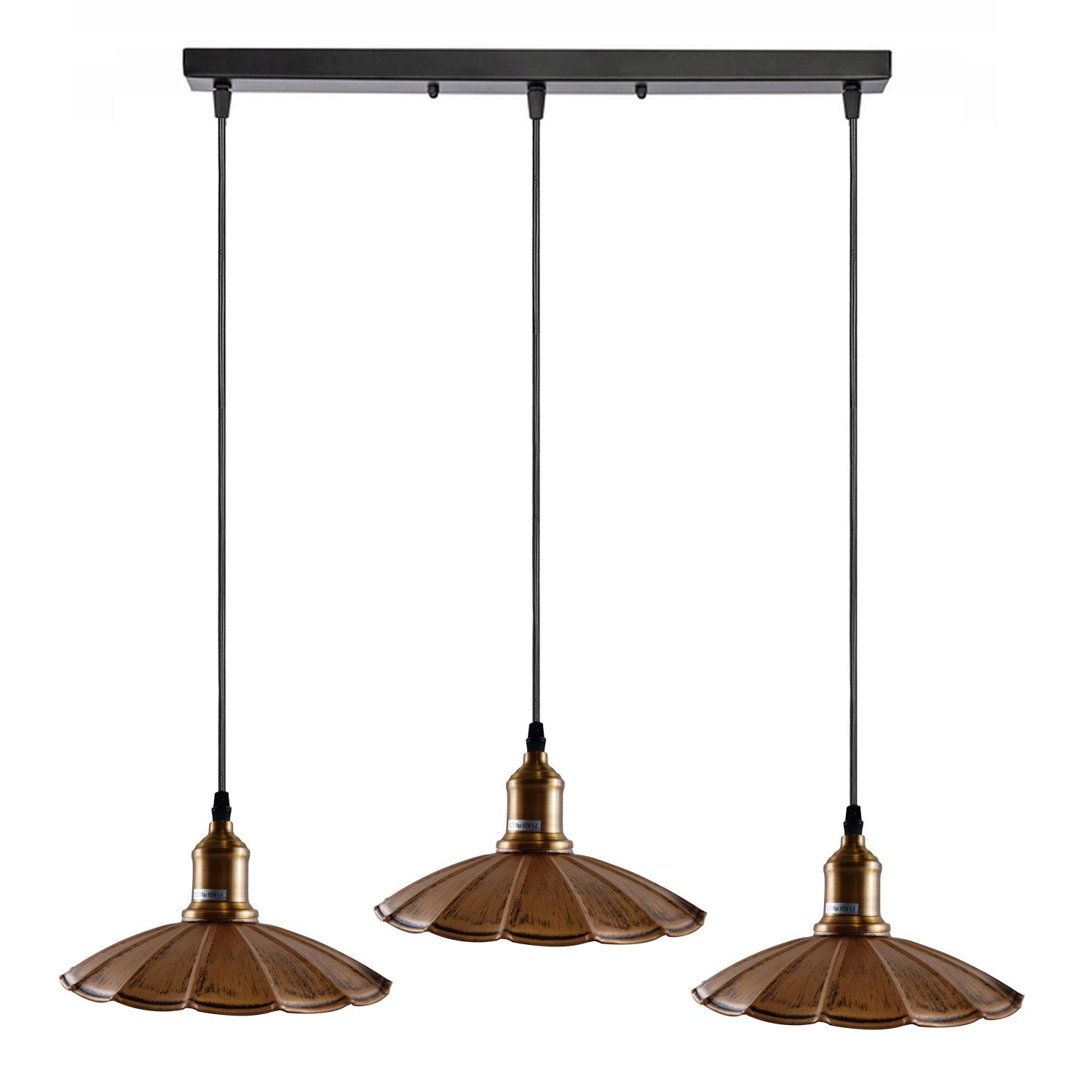 Stylish Copper 3 Pendant Light Fixture Umbrella Design~1482