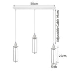 Industrial White colour Wire Cage Shade 3 Head  Pendant Light~3400