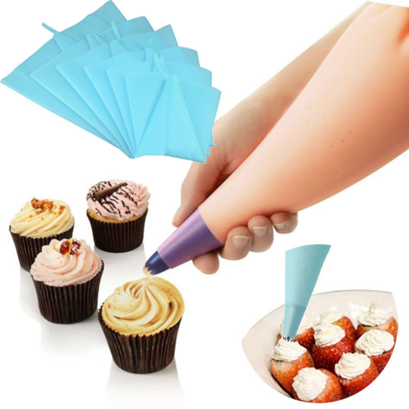 4 Sizes Silicone Reusable Icing Piping Bag Pastry