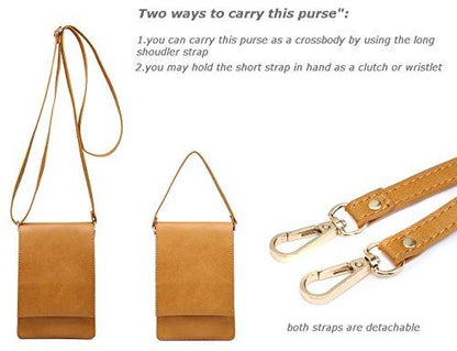 SHOMICO Women Small Crossbody Purse Cell Phone Pouch Shoulder Bag For