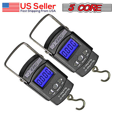 2 Pcs Portable Fish Scale Handheld Electronic Digital Hanging Weight