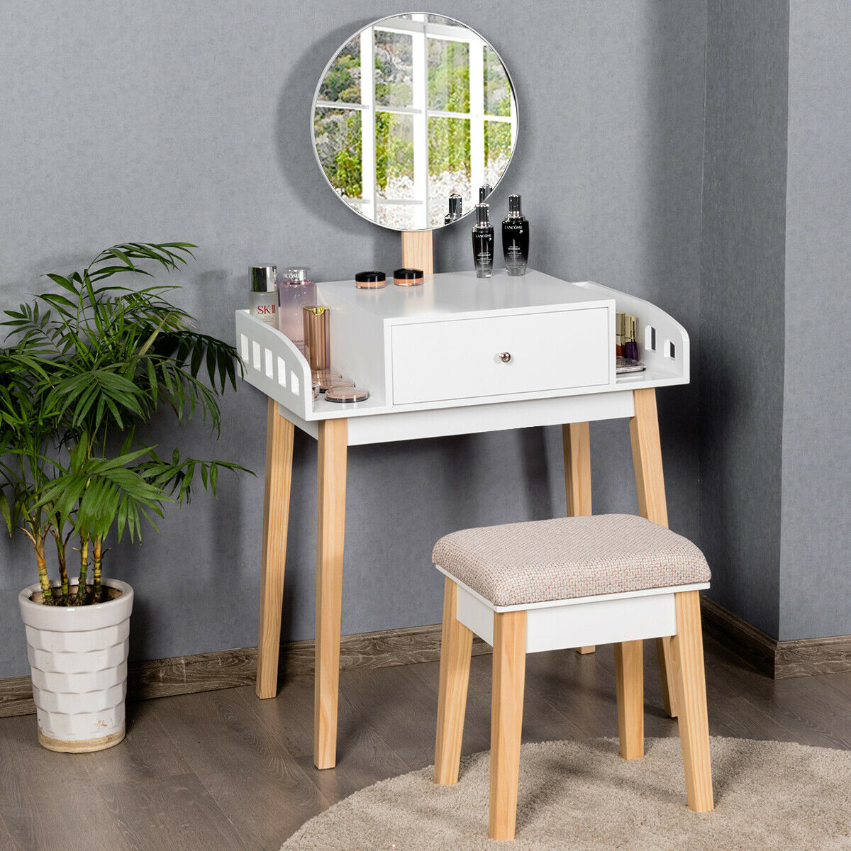 Vanity Dressing Table Set with Adjustable Mirror Main image