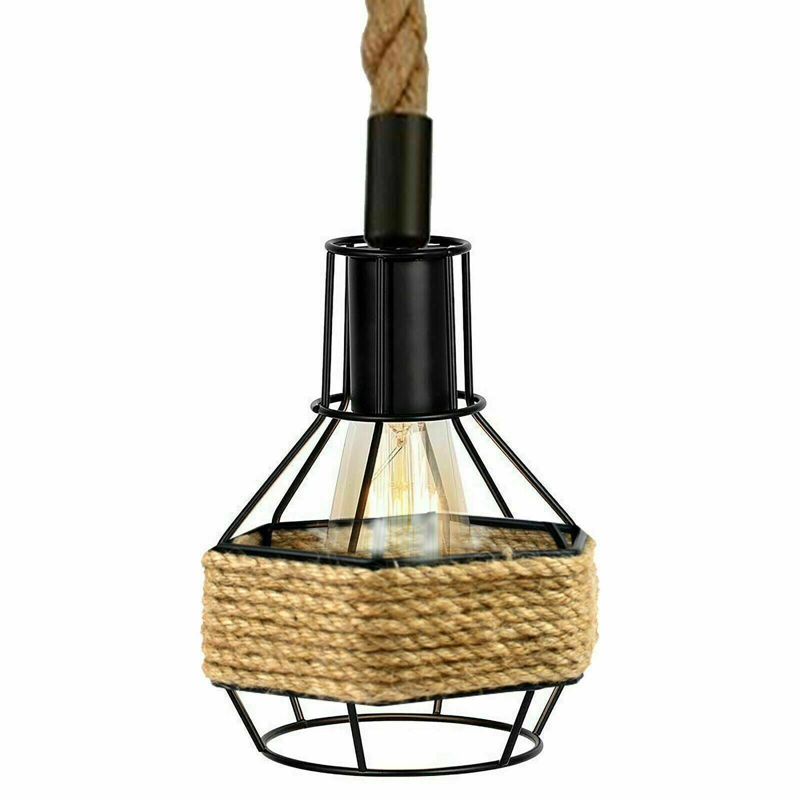 Retro Industrial Vintage Suspended Metal Shade Ceiling Pendant Secondary image