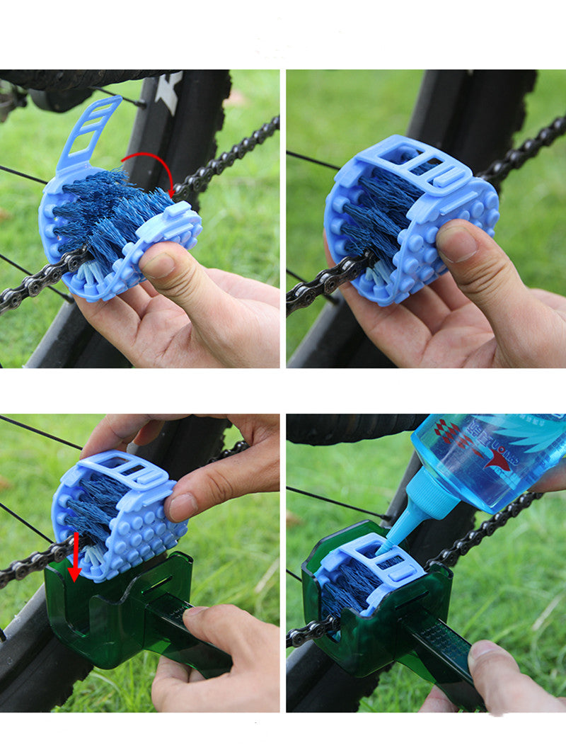 Bicycle Chain Cleaner Scrubber Brush Cycling Cleaning Kit