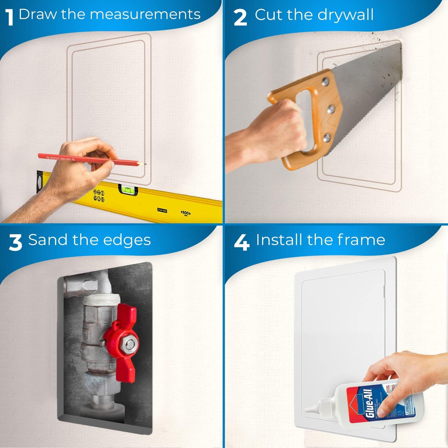 Access Panel for Drywall   14 x 29 inch   Wall Hole Cover   Access