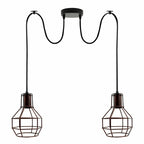 Retro Industrial 2 Way Indoor Ceiling Pendant Chandelier Hanging Light
