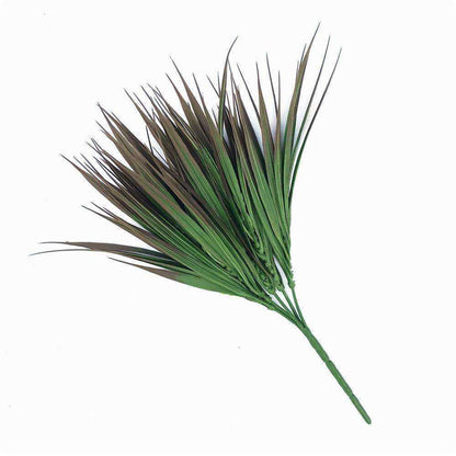 (5 Pack) Artificial Stem Brown Tipped Fake Grass Plant 35cm