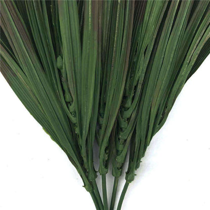 (5 Pack) Artificial Stem Brown Tipped Fake Grass Plant 35cm