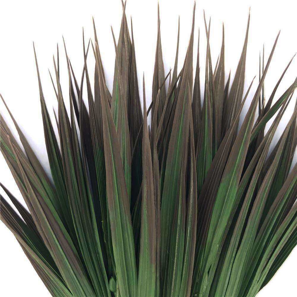 (5 Pack) Artificial Stem Brown Tipped Fake Grass Plant 35cm