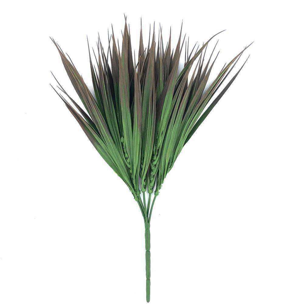 (5 Pack) Artificial Stem Brown Tipped Fake Grass Plant 35cm