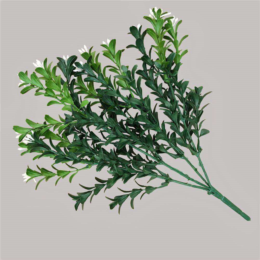 (5 Pack) Artificial Stem Flowering Boxwood Fake Plant 30cm Secondary image